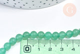 Perle ronde aventurine,pierre précieuse,pierre naturelle, aventurine,perle pierre,le fil de 30 perles, 6mm, x1 (G5620)