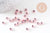 Perle ronde étoile nuage coeur lune plastique rose, x10 ou 50 grammes (G3284)