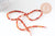 Perle ronde facettée cornaline orange naturelle 4-4.5mm facetté, x1 fil de 35cm (G4372)