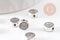 Perle ronde gravée argent vieilli,perles argent,création bijoux, sans nickel,perle intercalaire,6.3mm, x10 (G2610)