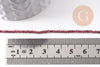 Perle ronde grenat naturel facetté 2mm, x1 fil de 38cm (G9980)