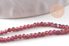 Perle ronde grenat naturel facetté 2mm, x1 fil de 38cm (G9980)
