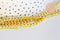 Perle ronde hématite dorée 4mm, perle hématite synthétique pierre, fil de 39cm, x1 (G6272)