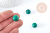 Perle ronde howlite de synthèse teintée vert 12mm, x5 (G8286)