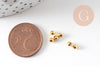 Perle ronde intercalaire fer dor, 3mm, x 10Gr (G0294)