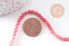 Perle ronde jade naturel rose facette 4mm, x1 fil de 38 cm (G2335)