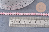 Perle ronde quartz rose, quartz rose naturel, pierre précieuse,4mm,le fil de 39cm, x1 (G2445)