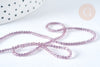 Perle ronde verre facettée irisée transparente violet clair 2mm, fourniture DIY, x1 de 37cm (G7333)