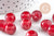 Perle rondelle acrylique rouge imitation pierre 11.5mm, x50 (G10887)