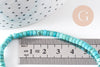 Perle rondelle howlite turquoise naturelle 4mm, x1 fil de 150 perles (G103x1