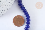 Perle rondelle jade naturel coloré 8x5mm, perle pierre naturelle pour création bijoux , fil de 38cm , x1 G9253