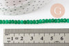 Perle rondelle jade vert,perle jade,pierre naturelle,jade naturel,4x3mm,fil de 35 cm (G4638)