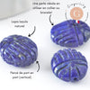 Perle scarabée talisman lapis lazulis naturel AAA 13mm, x1 (G9233)