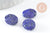 Perle scarabée talisman lapis lazulis naturel AAA 13mm, x1 (G9233)