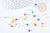 Perle toupie acrylique transparent multicolore 4mm, création bijoux plastique coloré, x 10gr (G8460)