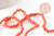 Perle toupie rose corail, perle cristal,Perles verre,cristal, 3mm fil de 41 cm, x1 (G0620)