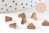 Perle triangle 1 trou laiton brut 7mm, x10 (G1347)