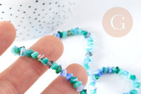 Perle triangle cristal bleu 6x3.5mm, verre et cristal, le fil de 33cm (G8835)
