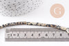 Perle tube jaspe dalmatien naturel 13-14mm,jaspe tacheté naturel,perles pierre, fil de 40.5cm, x1 (G4070)