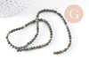 Perle turquoise africaine naturelle 4mm, x1 fil de 38cm (G1544)