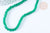 Perles Cube verre vert foncé 4mm, verre, le fil de 43cm, x1 (G7539)