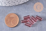 Perles Tube verre coloré 10mm, x20 (G1082)