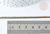 Perles Tube verre gris irisé 4.5x2.5mm,perle tissage et fabrication bijoux, x1 fil de 36cm (G7347)