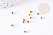 Cuentas para aplastar acero inoxidable 304 dorado 3x2 mm, x50 (G1178)