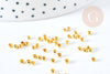Perles à écraser laiton doré 2.5x1.5mm, fournitures dorées pour création bijoux, x5Gr (G2551)