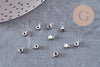Perles à écraser tube 2 en 1 acier 304 inoxydable doré/platine IP 3.5x2mm, x5 ou 10 (G10748)