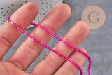 Perles abacus cristal à facette rose fuchsia 2mm, x1 fil de 36cm (G11342)-Perles-Gingerlily Perles
