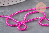 Perles abacus cristal à facette rose fuchsia 2mm, x1 fil de 36cm (G11342)-Perles-Gingerlily Perles