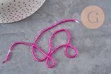 Perles abacus cristal à facette rose fuchsia 2mm, x1 fil de 36cm (G11342)-Perles-Gingerlily Perles