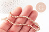 Perles abacus cristal doré irisé facette 4x3mm, x1 fil de 45cm (G7496)