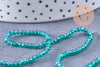 Perles abacus cristal vert emeraude irisé 2.7mm, x1 fil de 28cm (G10952)