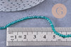 Perles abacus cristal vert emeraude irisé 2.7mm, x1 fil de 28cm (G10952)