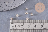 Perles bicone cristal autrichien facetté taupe 4mm, x20 (G1716)