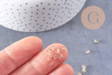 Perles bicone cristal autrichien facetté taupe 4mm, x20 (G1716)