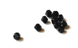 Perles cristal facette noires,cristal autrichien, perles bicone, 4mm, x1 fil de 48 cm (G0749)