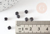 Perles bicone en verre noir 3mm, cristal toupies, x1 Gr (G9235)