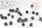 Perles bicone en verre noir 3mm, cristal toupies, x1 Gr (G9235)