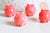 Perles chat résine rose 18.5mm,perle pierre en corail synthétique, x1 (G7085)