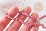 Perles chips tourmaline naturelle, x1 fil de 40 cm (G1020)