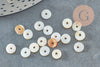 Perles coquillage blanc naturel heishi,rondelle coquillage ivoire,perle , 6mm, x50 (G3919)