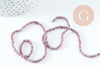 Perles cristal abacus lilas irisé 3.3x2mm, fil de 34cm x1 (G10726)