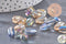 Perles cristal goutte multicolore, cristal autrichien, perles goutte, perle création bijoux 8x13mm, x50 (G2733)