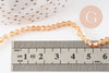 Perles cristal toupies facette orange transparent, cristal jaune, bicone facette,3mm, fil de 45 cm, x1 (G2600)