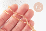 Perles cristal toupies facette orange transparent, cristal jaune, bicone facette,3mm, fil de 45 cm, x1 (G2600)