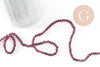 Perles cristal toupies facette violet transparent,perles bijoux,perle bicone facette,3 mm, fil de 38 cm x1 (G1424)