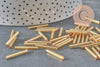 20x2.5mm Metallic Gold Tube Seed Beads, Jewelry Making Costume Jewelry, x 10gr G8989 